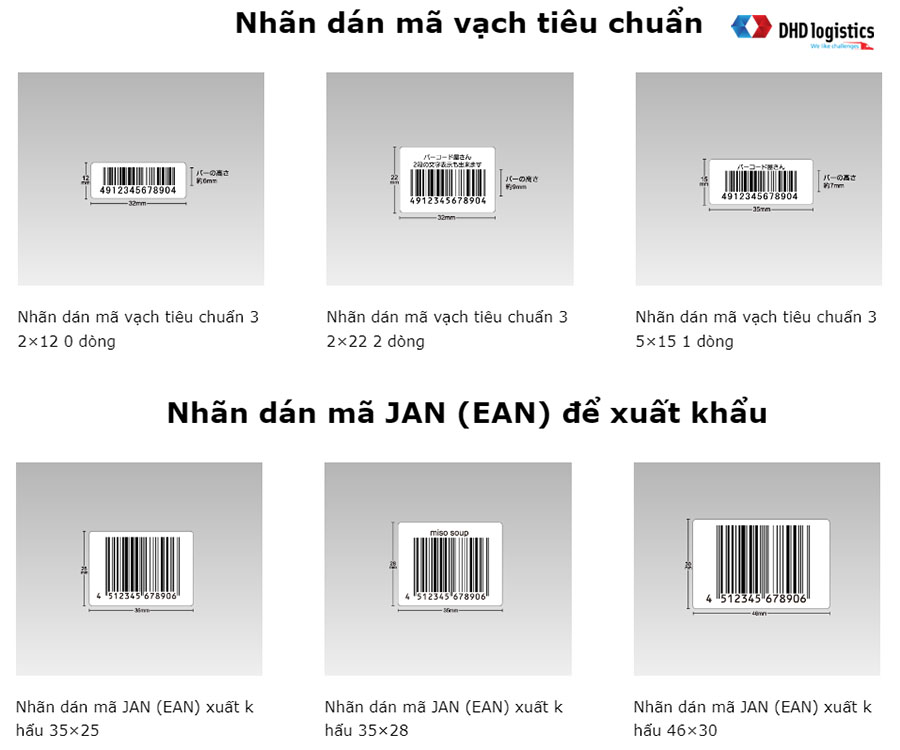 Dán nhãn mã vạch Nhật Bản