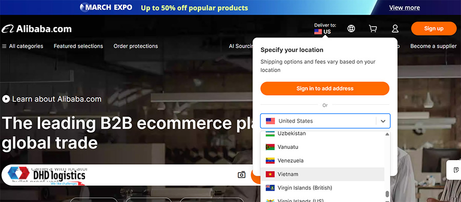 Đăng ký tài khoản Alibaba mới nhất