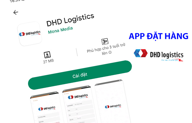 App đặt hàng trung quốc DHD Logistics