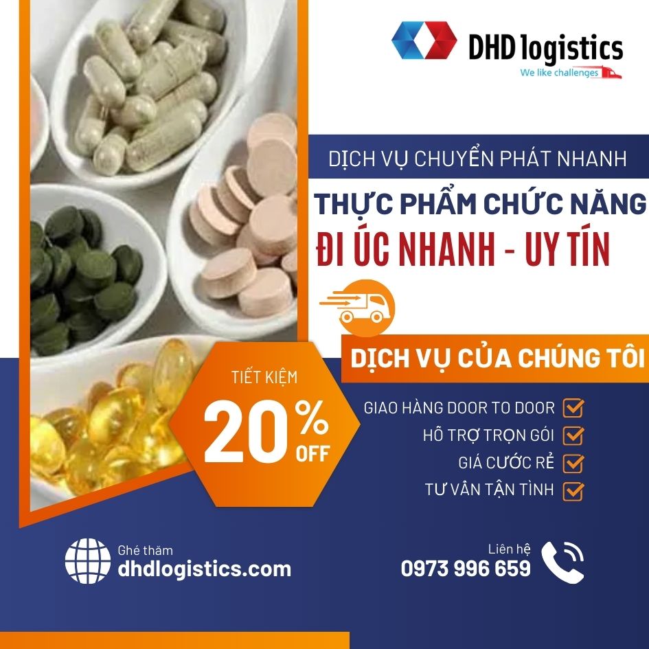 Gửi thực phẩm chức năng đi Úc nhanh, an toàn