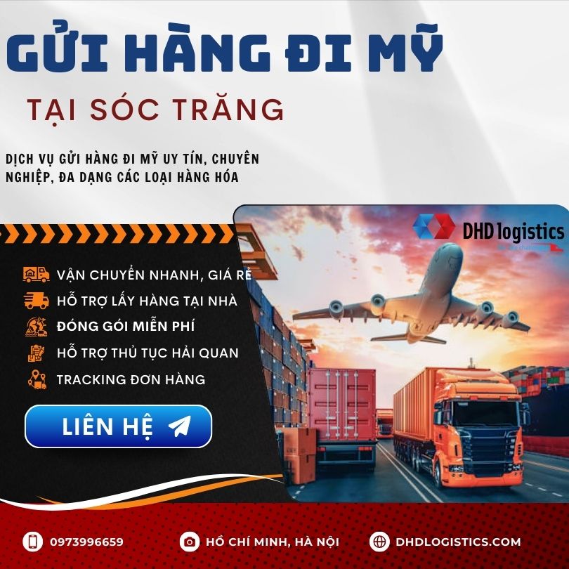 Gửi hàng đi Mỹ từ Sóc Trăng giá rẻ