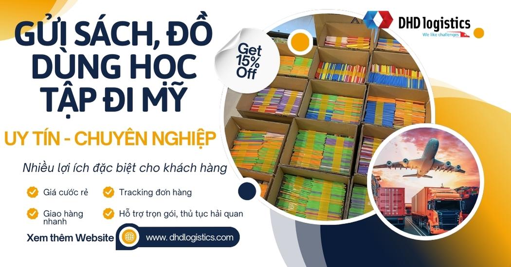 Gửi sách, đồ dùng học tập đi Mỹ giá cước rẻ