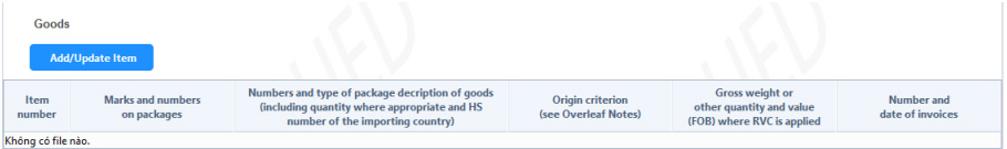 Khai thông tin hàng hóa ecosys