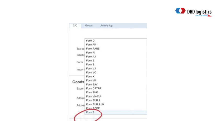 Lựa chọn loại C/O cần xin cấp
