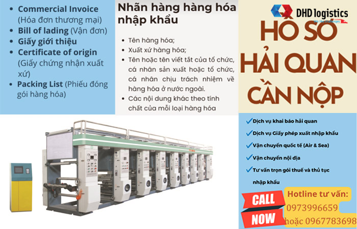 Quy trình thủ tục nhập khẩu máy in đồng
